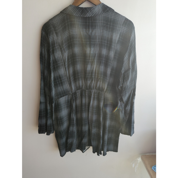 Torrid Fit And Flare Slub Button-Front Top Womens Sz 2 Fairy Y2K Dark Academia - Picture 4 of 12